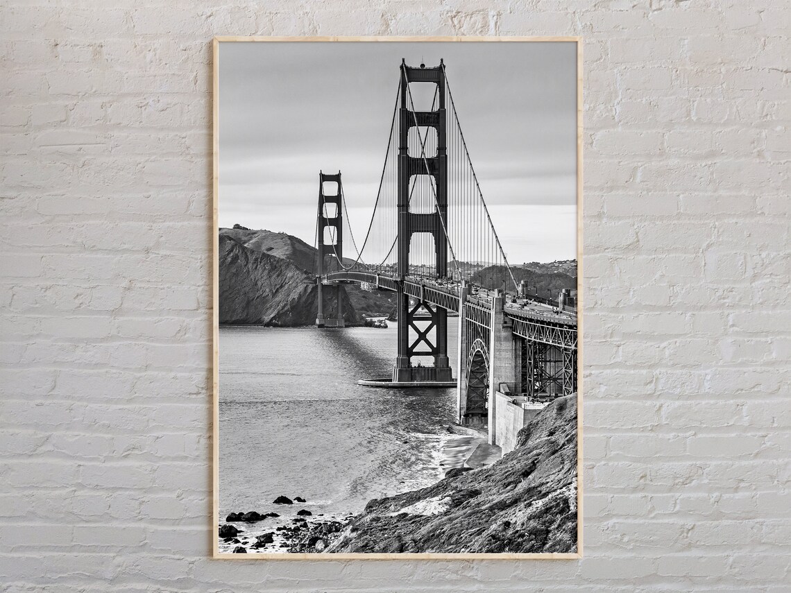 Black And White San Francisco Travel Poster