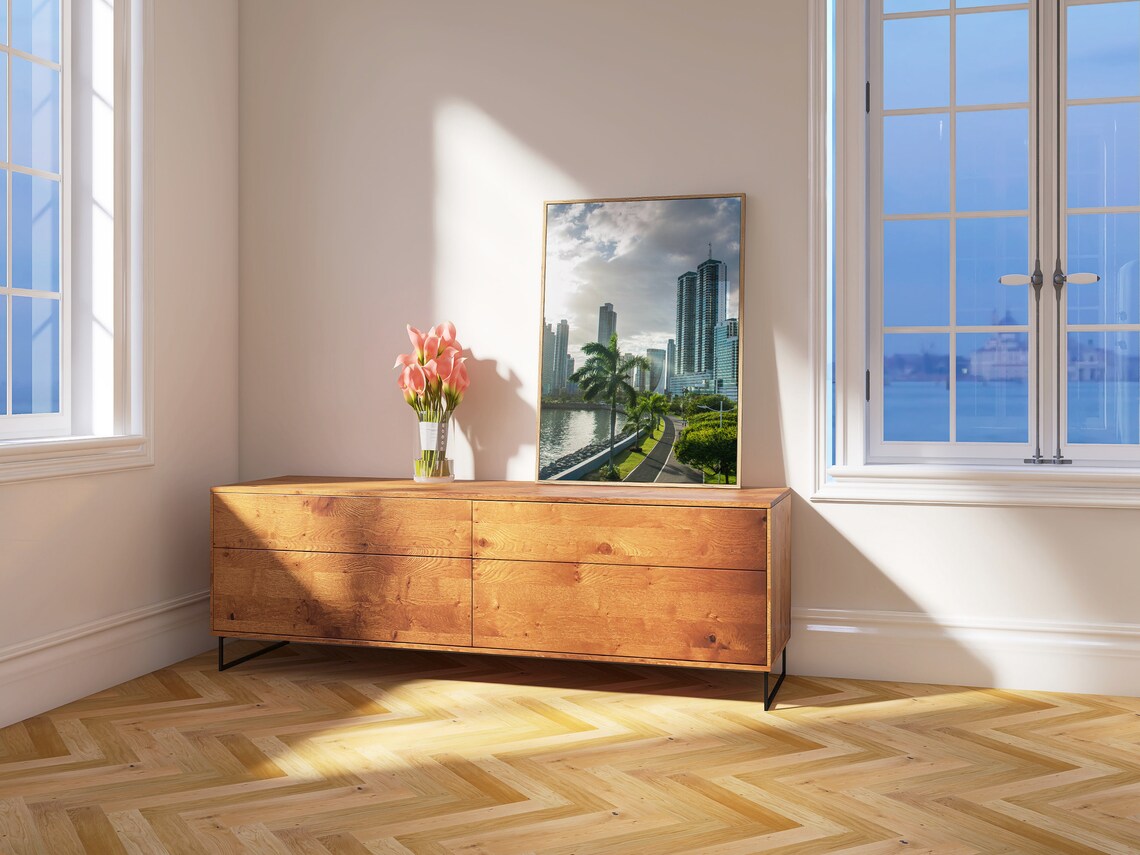 Panama City Travel Poster, Real Photo City View - Image 3