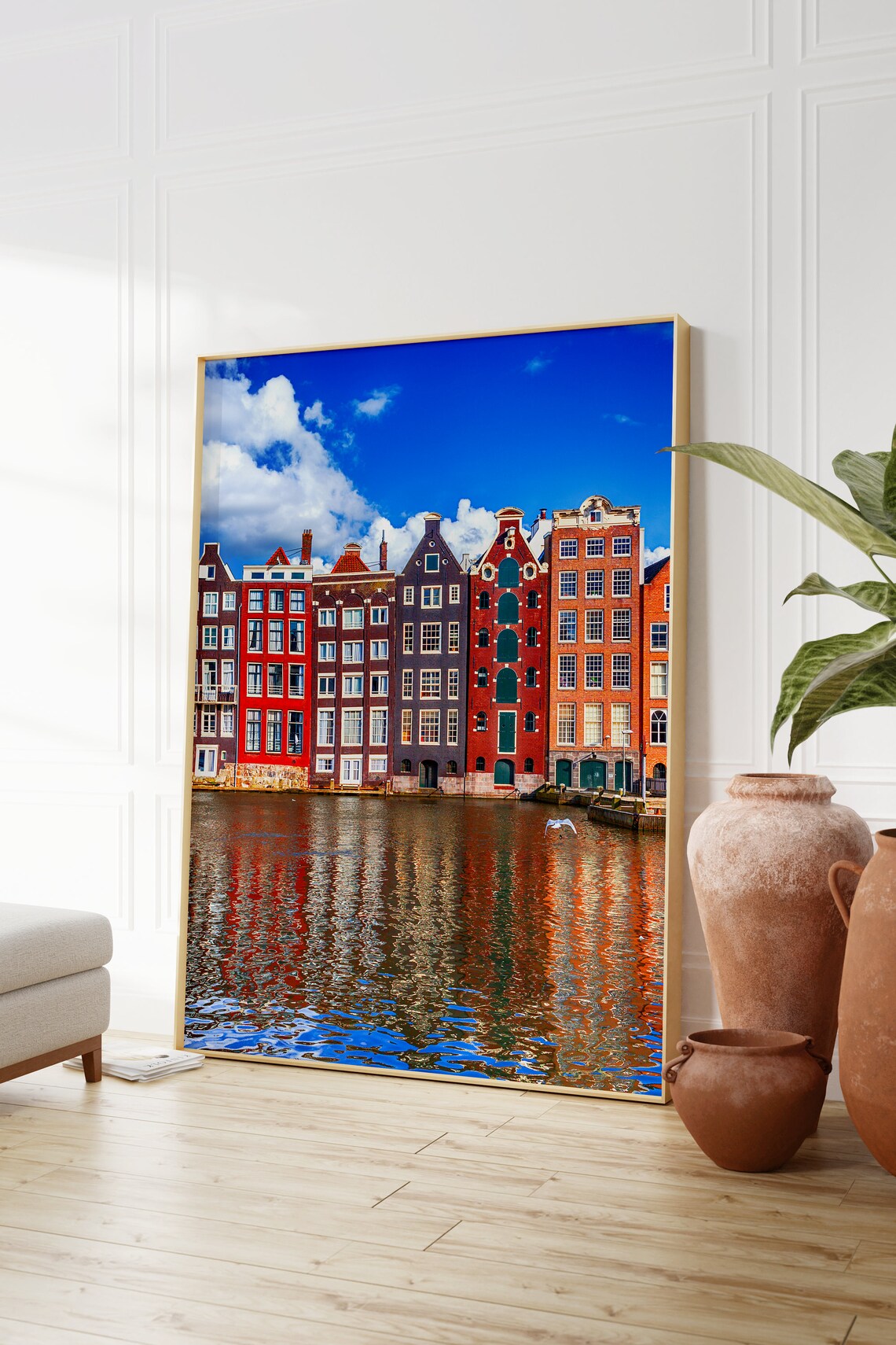 Amsterdam Canal Houses Colorful Dutch Gables over Water Poster - Image 2