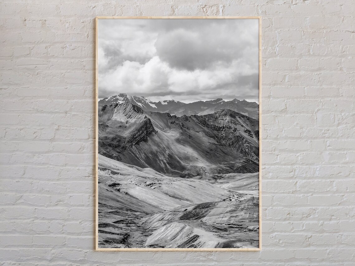 Black And White Peru Print Wall Art Poster Photo Decor South America