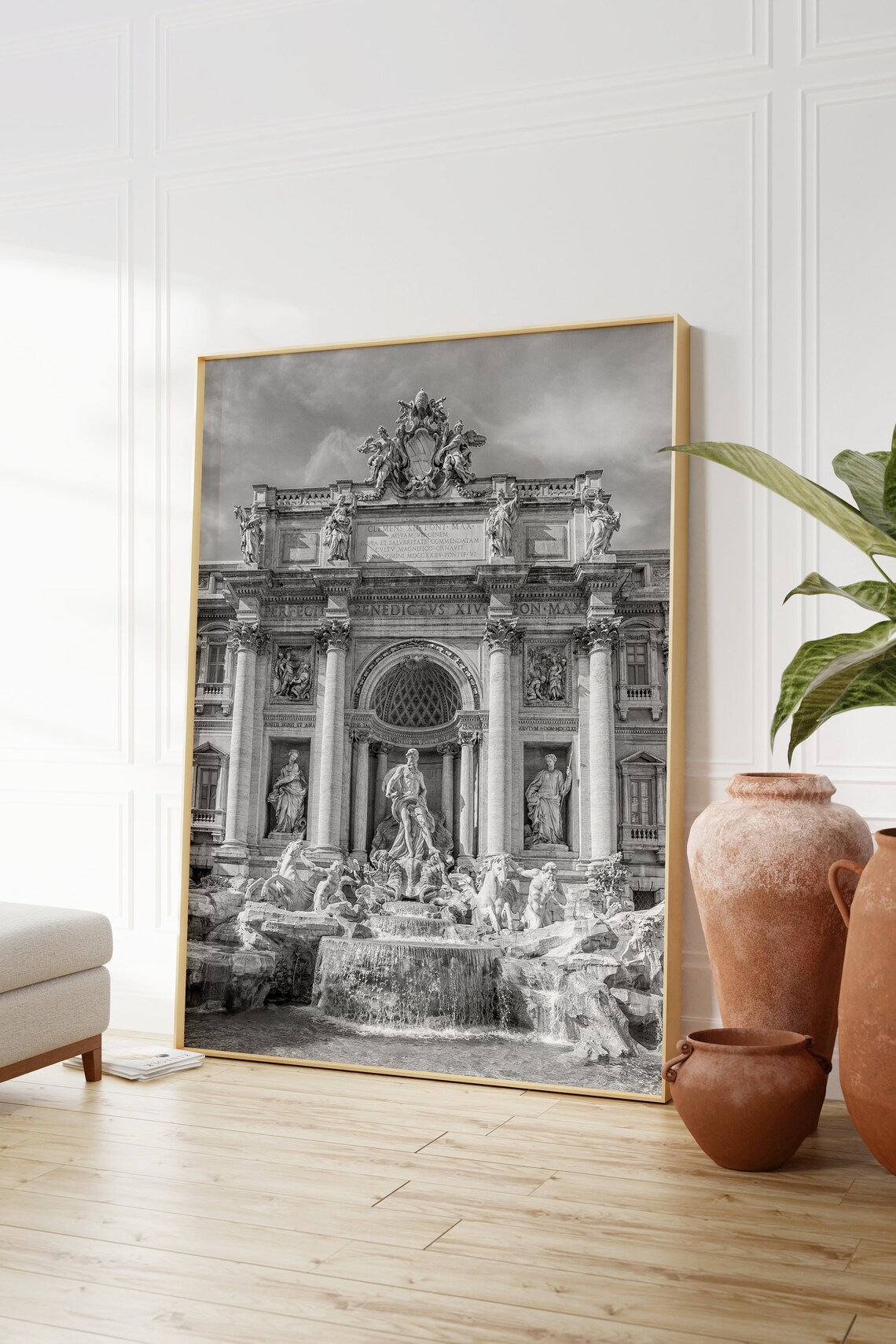 Black And White Rome Travel Poster, Italy Wall Art - Image 2