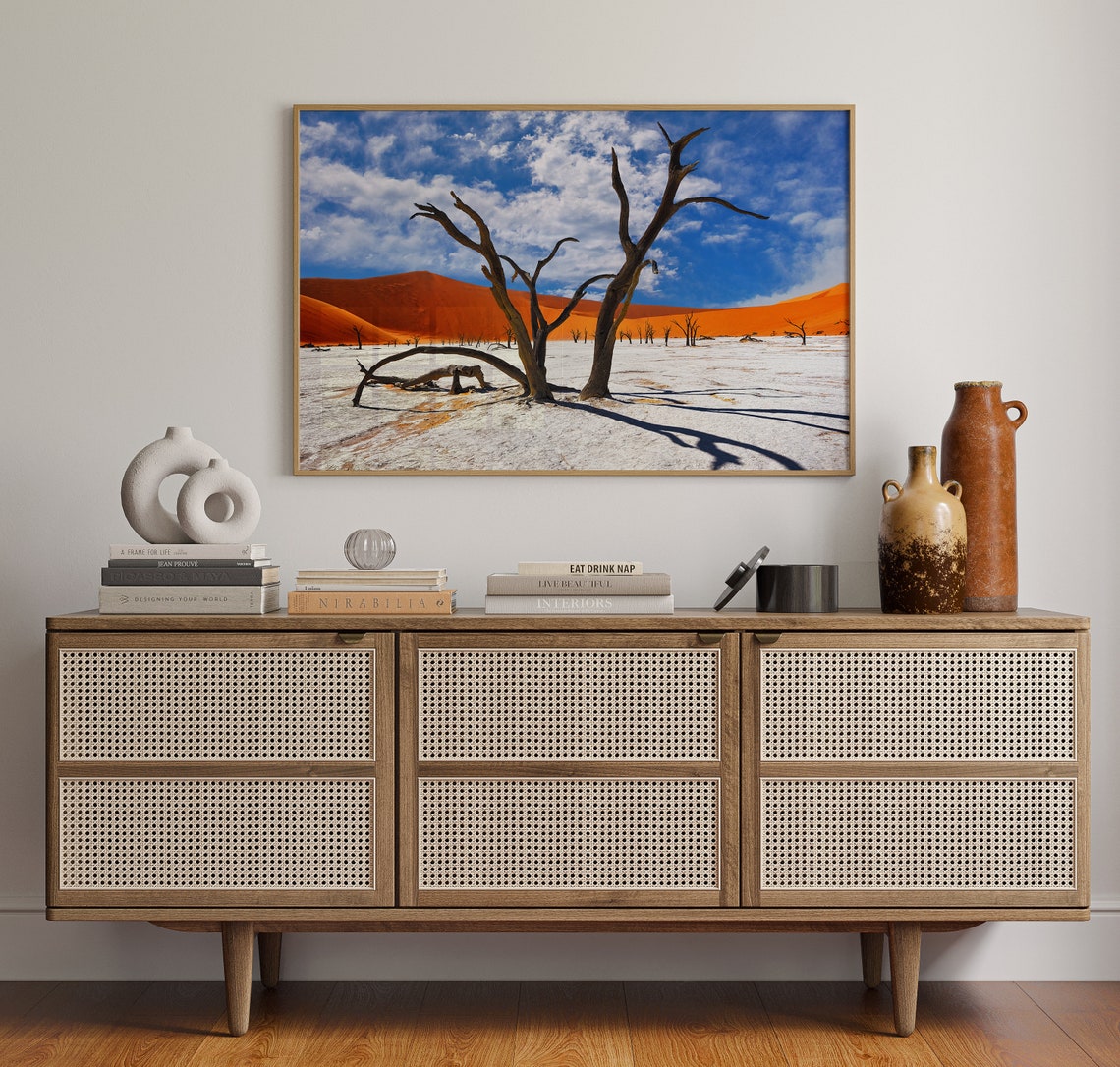 Namibia Deadvlei Dead Trees Red Dunes White Clay Pan Desert Poster - Image 4