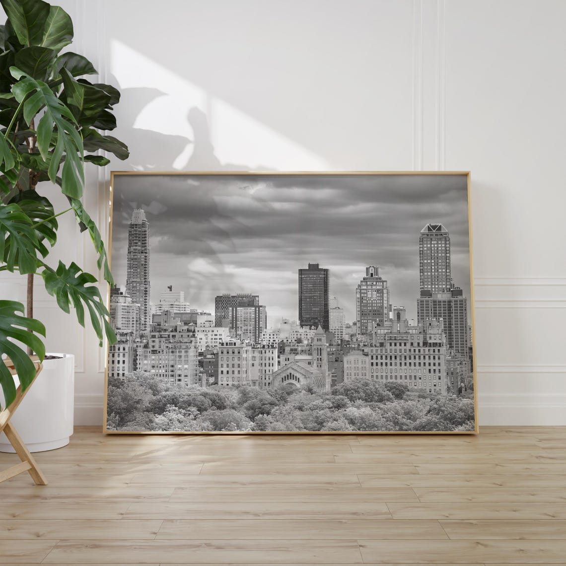 New York City Upper East Side Skyline Over Central Park Trees Poster - Image 2