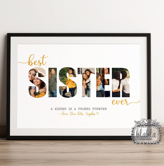 Personalised Poster Birthday Gift Best Sister Gift Best Sisters Poster Sisters Photo Collage Sister Gift Birthday Poster Best Sister
