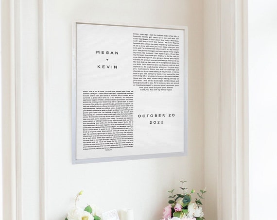 Our Vows Personalized Wedding Anniversary Gift
