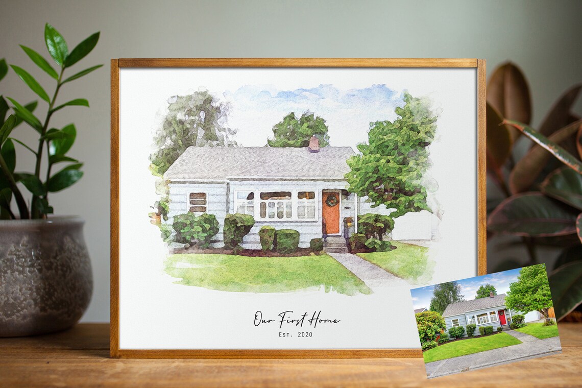 First Home Custom House Portrait, Housewarming Gift - Image 4