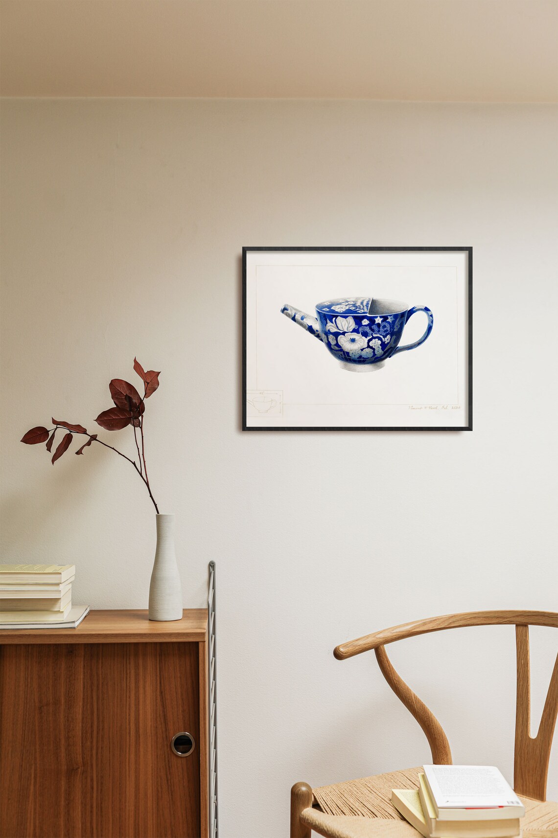 Chinoiserie Chinese Teapot Tea Time, Vintage Art Print - Image 2
