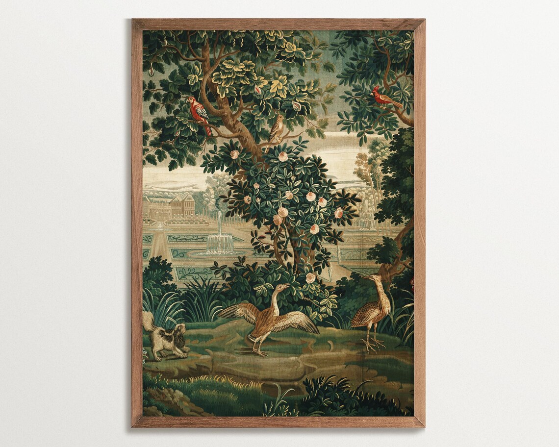 Rococo Tapestry, Vintage Eclectic Art Print