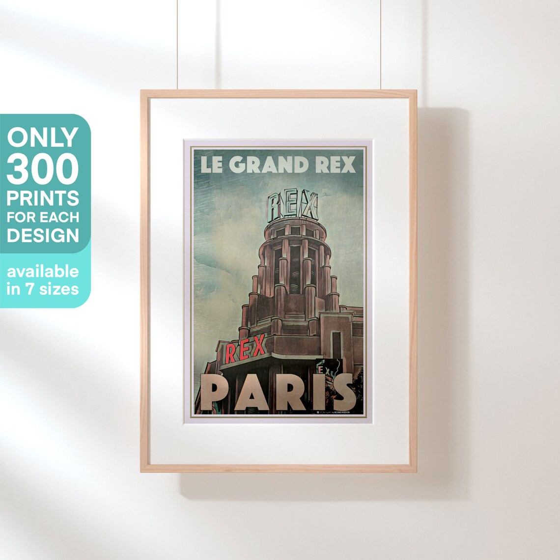 Le Grand Rex Paris Vintage Art Deco Cinema Landmark Travel Poster - Image 3