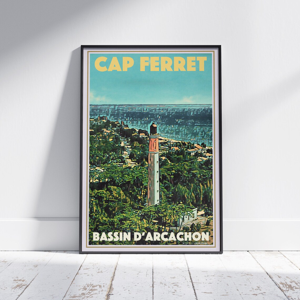 Cap Ferret Lighthouse Bassin d Arcachon Travel Poster France