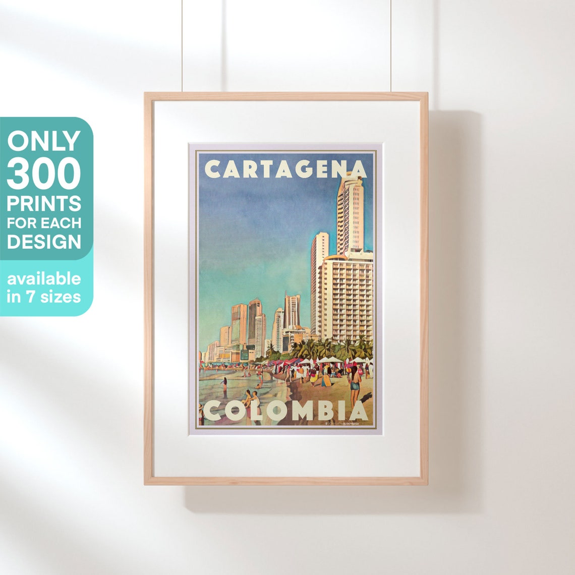 Cartagena Poster Beach By Alecse Limited Edition Colombia Travel Poster Colombia Gallery Wall Print Of Cartagena Colombian Decoration - Image 3