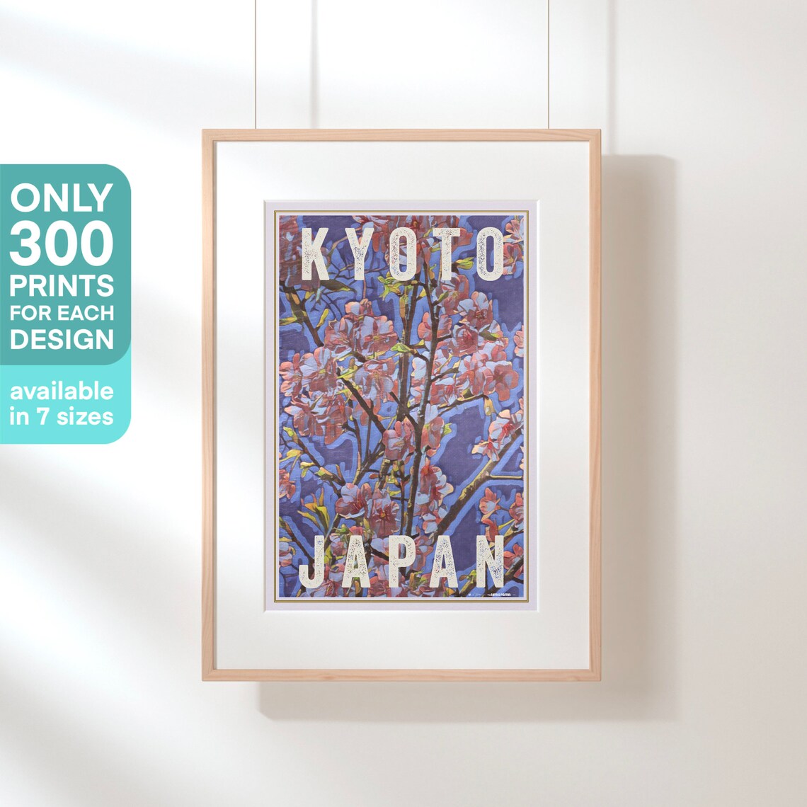 Kyoto Poster Sakura Cherry Blossom By Alecse Limited Edition Classic Kyoto Print Sakura Gift Japandi Print Poster Of Flowers Kyoto - Image 3