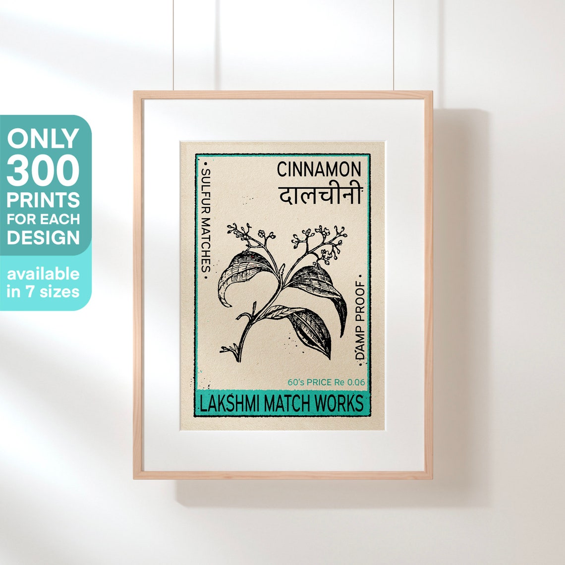 Cinnamon Spice Vintage Matchbox Style Poster With Botanical Artwork - Image 3