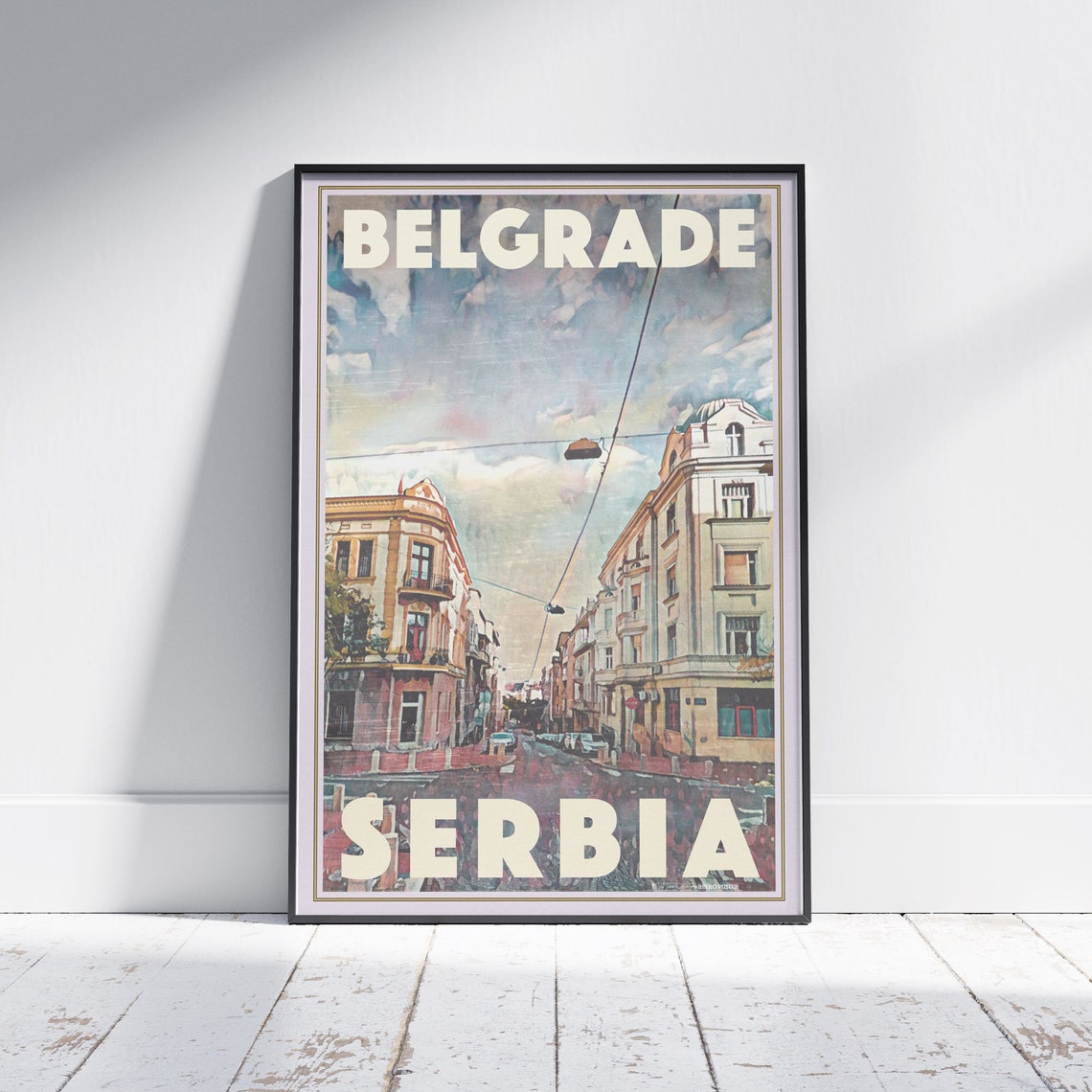 Serbia Poster Belgrade By Alecse Limited Edition Serbia Travel Poster Serbia Gallery Wall Print Of Belgrade Serbian Decoration