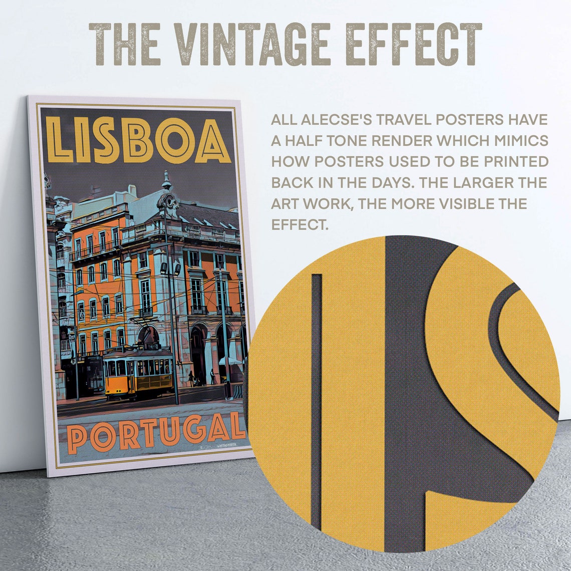 Lisbon Poster Orange Tram By Alecse Limited Edition Portugal Travel Poster Lisbon Print Poster Of Lisbon Portuguese Deco Gift - Image 2