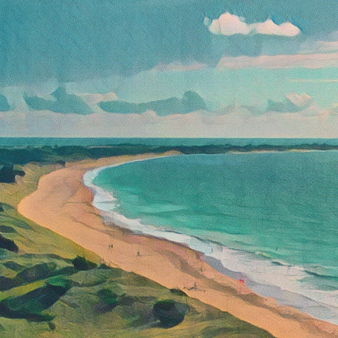 Ile de Re Plage de la Conche Lighthouse Beach France Travel Poster - Image 4
