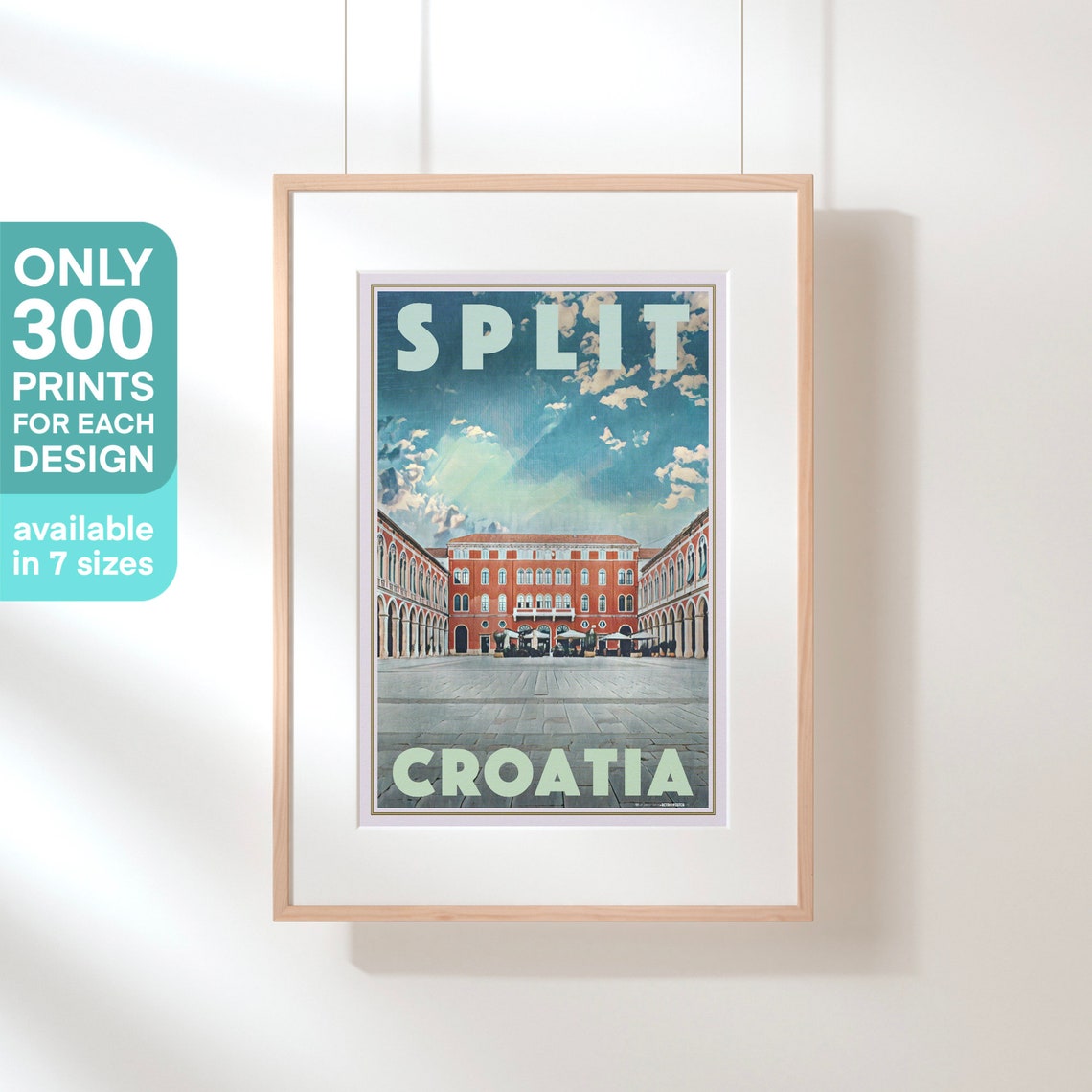 Split Croatia Old Town Square Red Facades Adriatic Travel Poster - Image 3