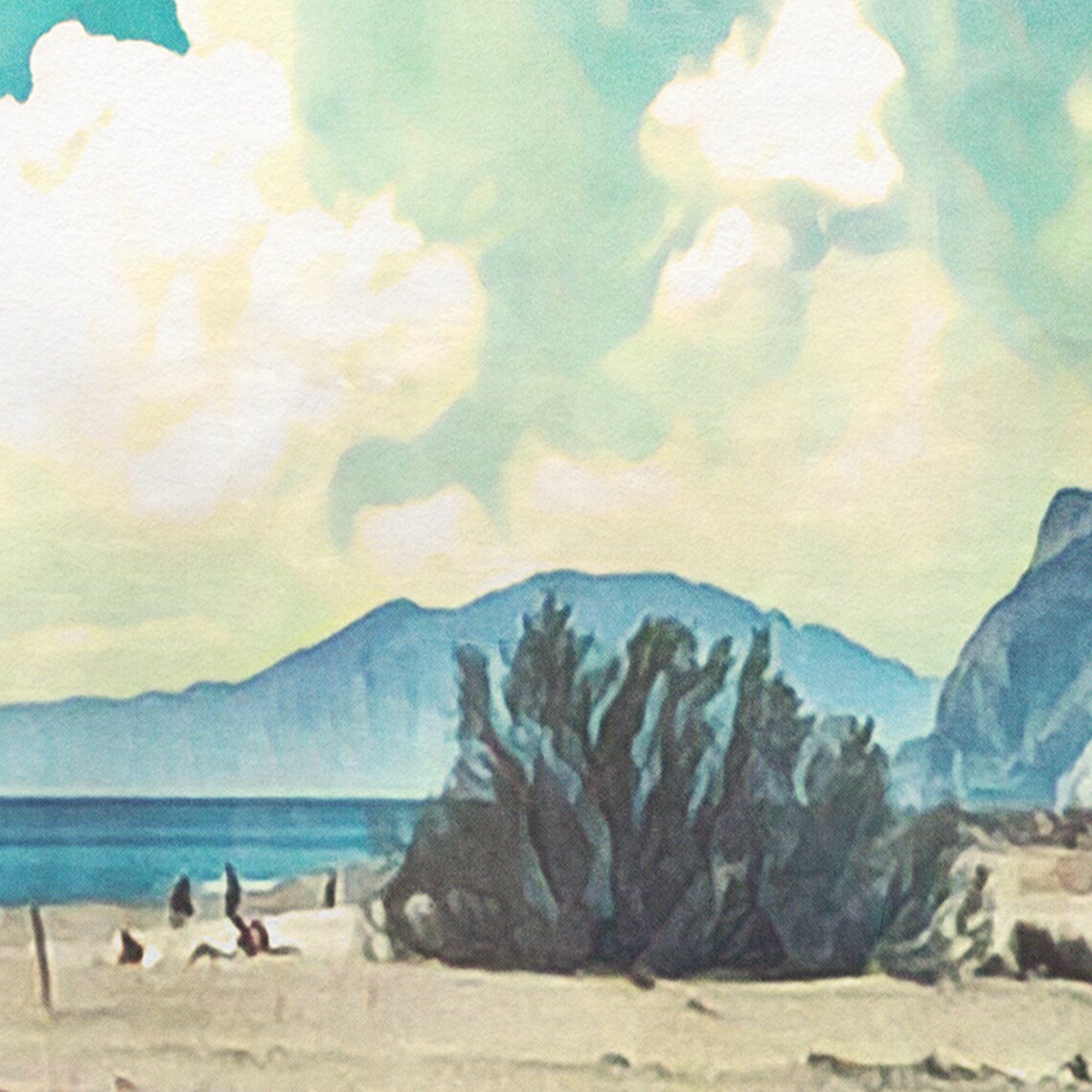 Sotogrande San Roque Andalucia Beach Rock View Vintage Travel Poster - Image 4