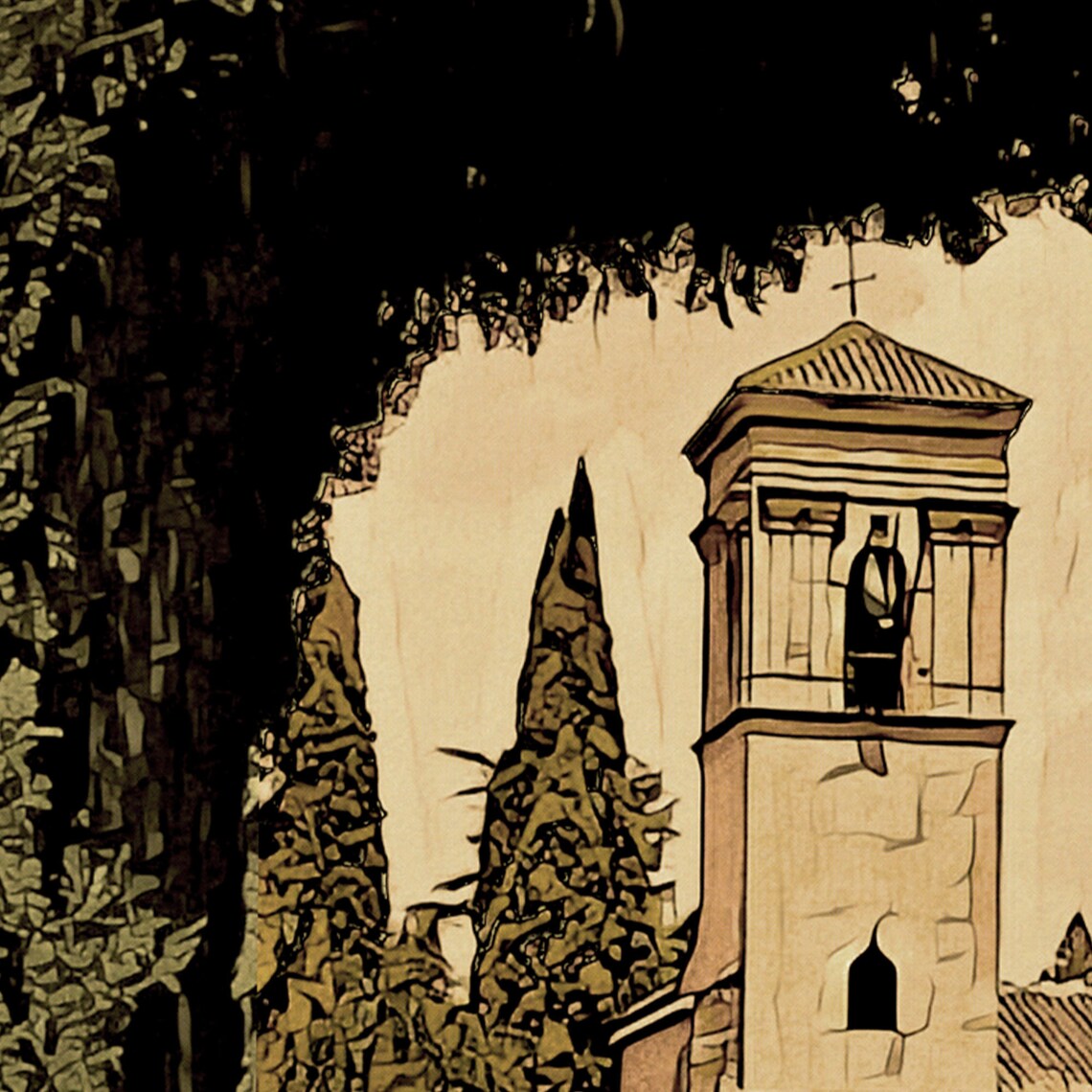Alhambra Granada Garden Arch Tower Moorish Vintage Travel Poster - Image 4