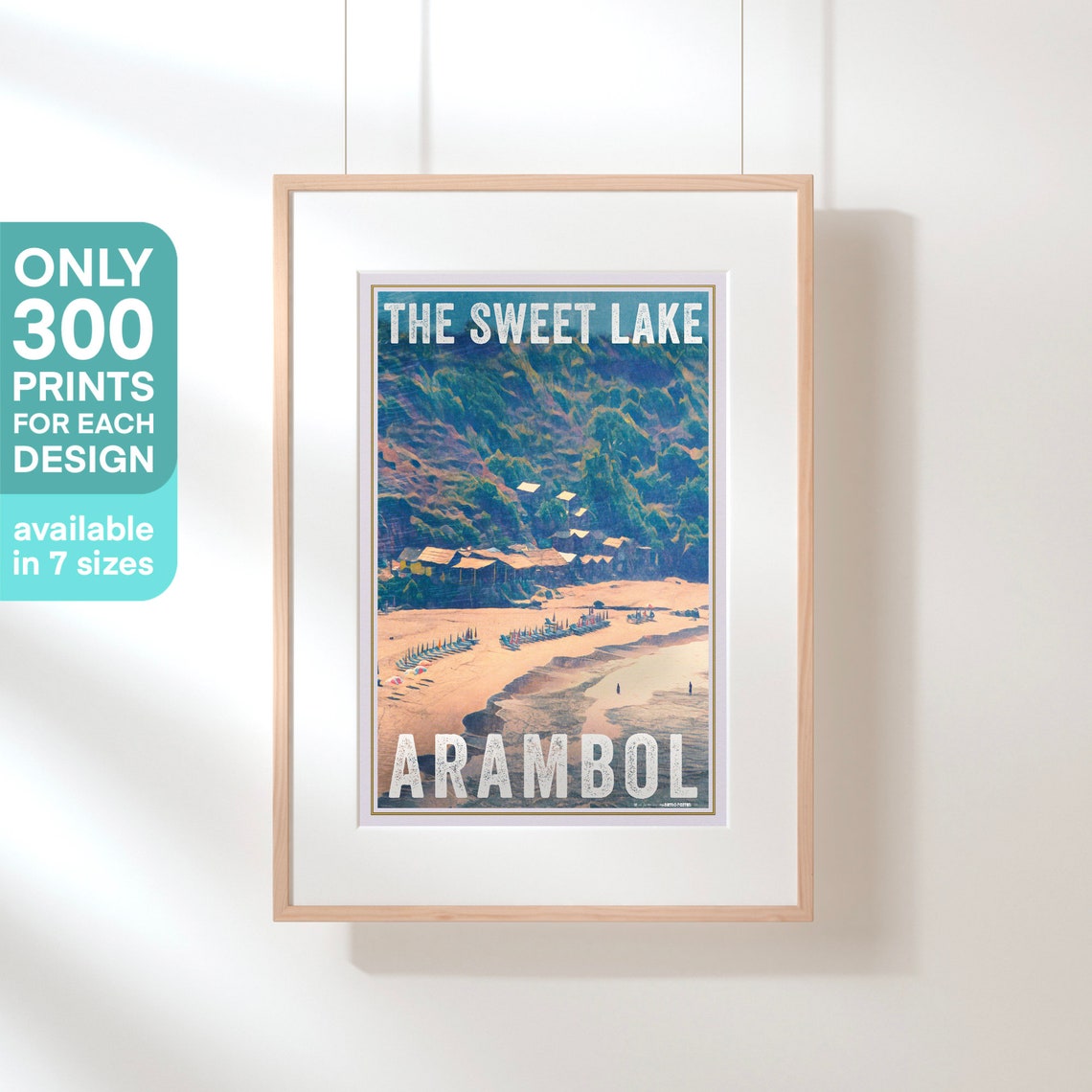 Goa Arambol Poster Sweet Lake By Alecse Limited Edition Goa Travel Poster Goa Classic Print Poster Of Arambol India Travel Poster - Image 3