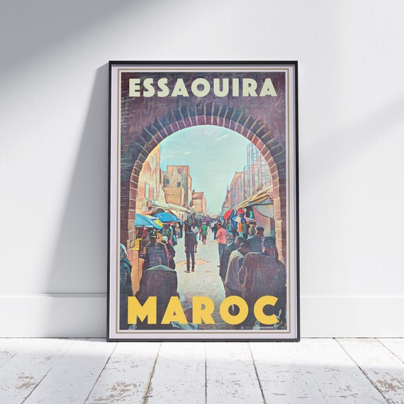 Essaouira Poster Bab Doukkala By Alecse Limited Edition Morocco Travel Poster Essaouira Print Essaouira Gift Poster Of Morocco