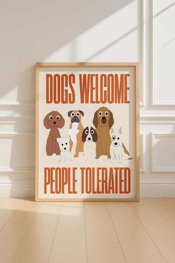 Funny Dog Lover Print Dogs Welcome People Tolerated Png Files