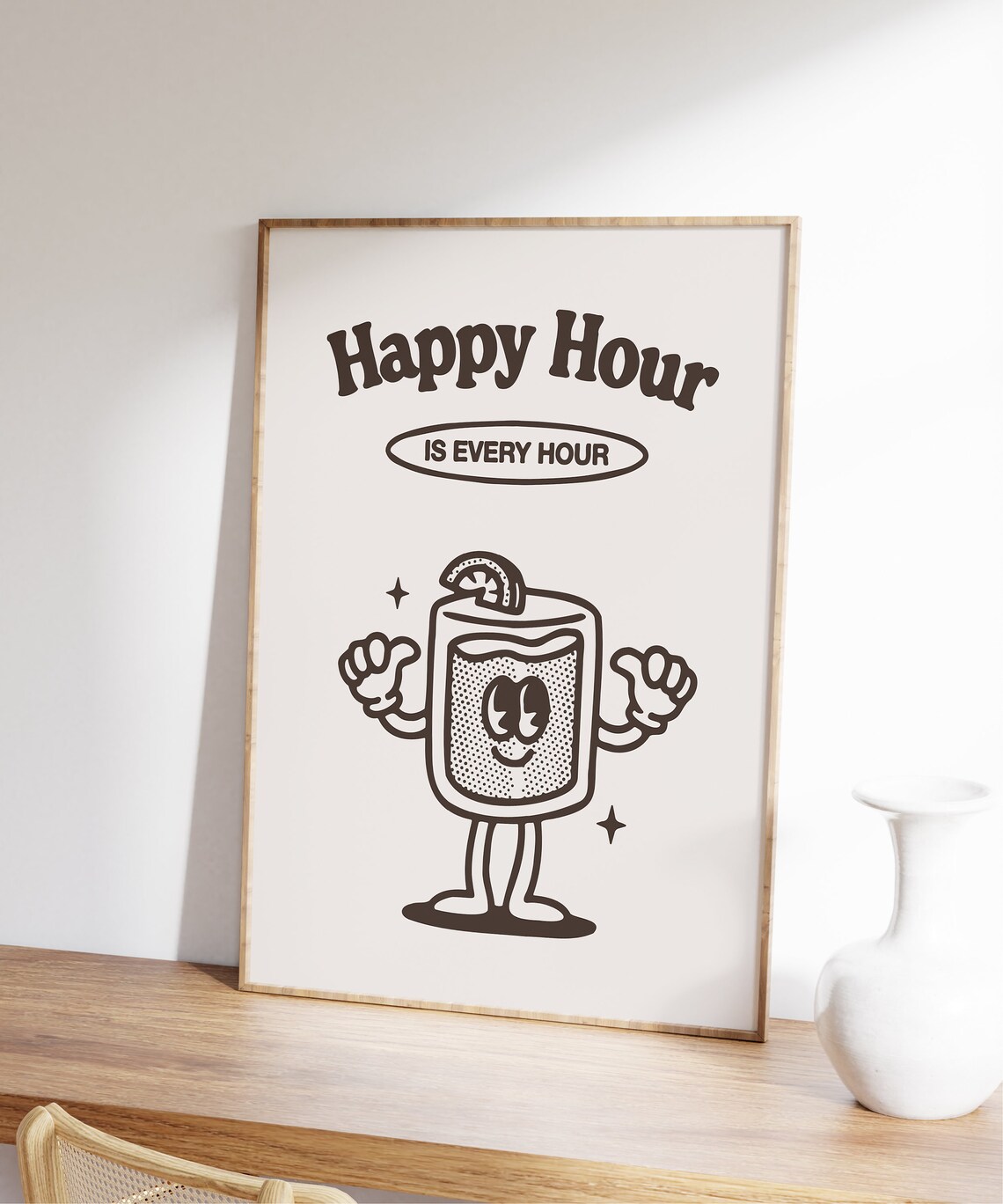 Happy Hour Cocktail Bar Retro Kitchen Wall Art - Image 6
