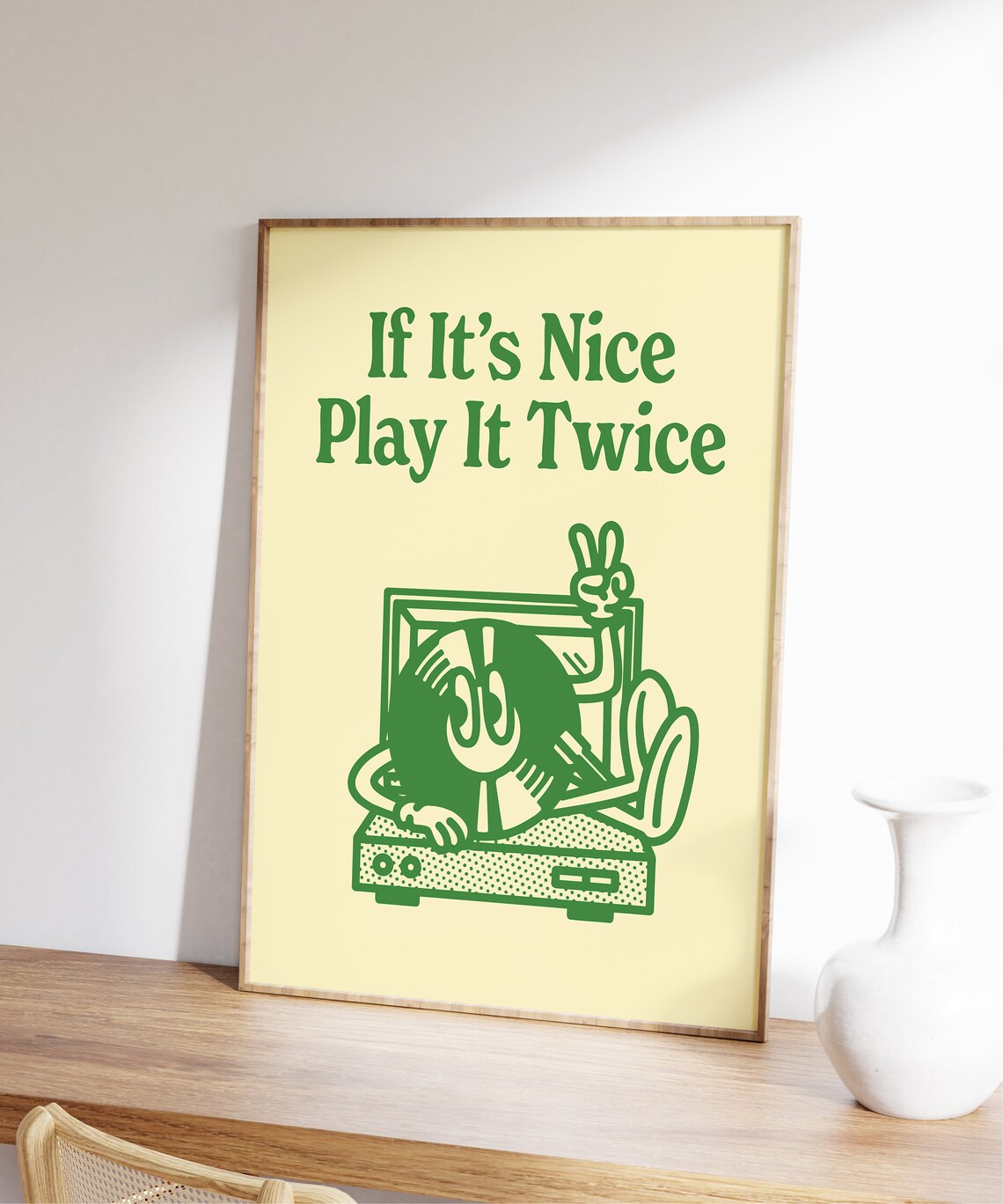 Retro Record Player Music Art Print, Groovy Cartoon - Image 4