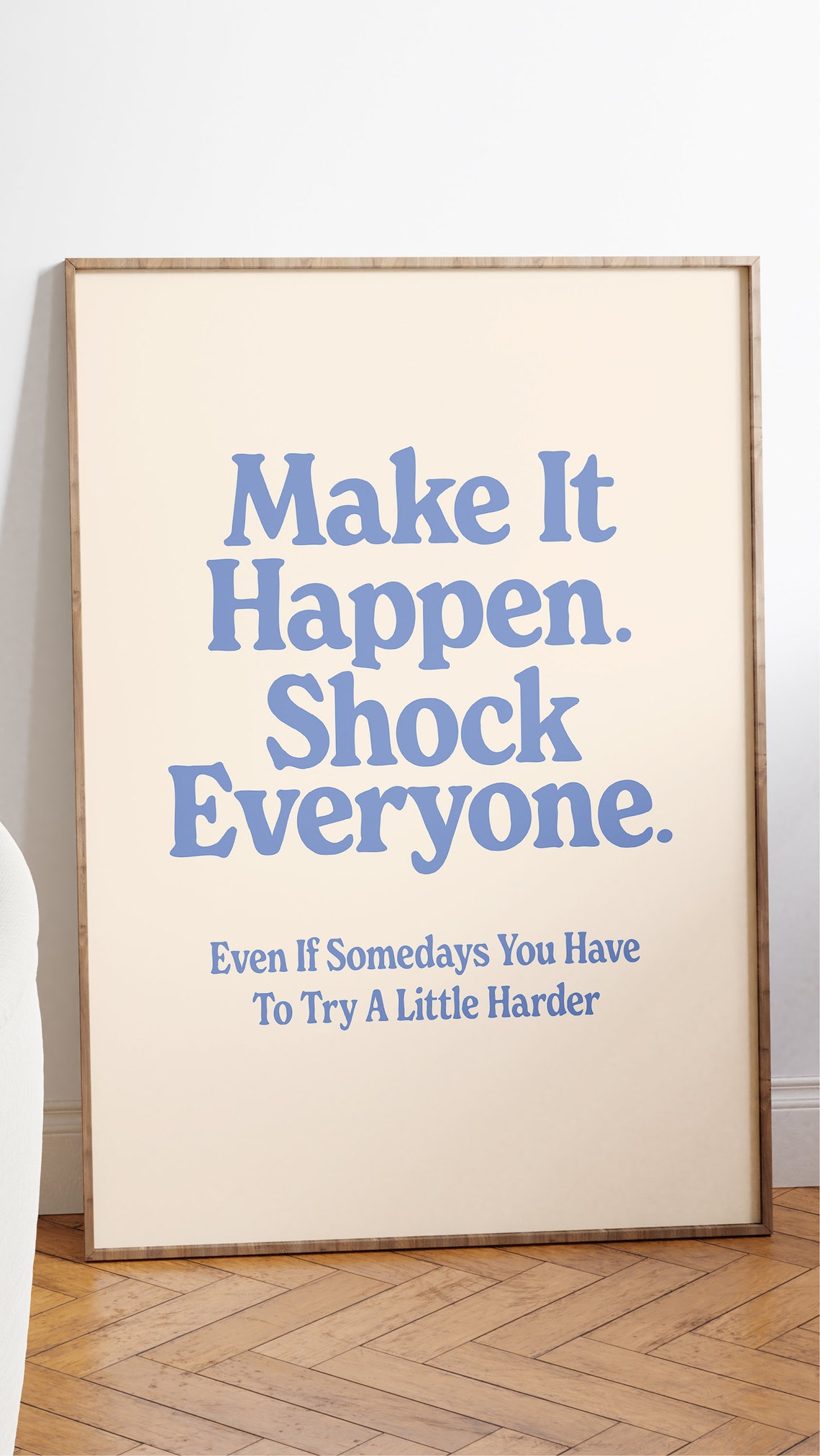 Make It Happen Quote Print Motivational Typography Poster Trendy Wall Art Daily Motivation Print Positive Affirmation - Image 2