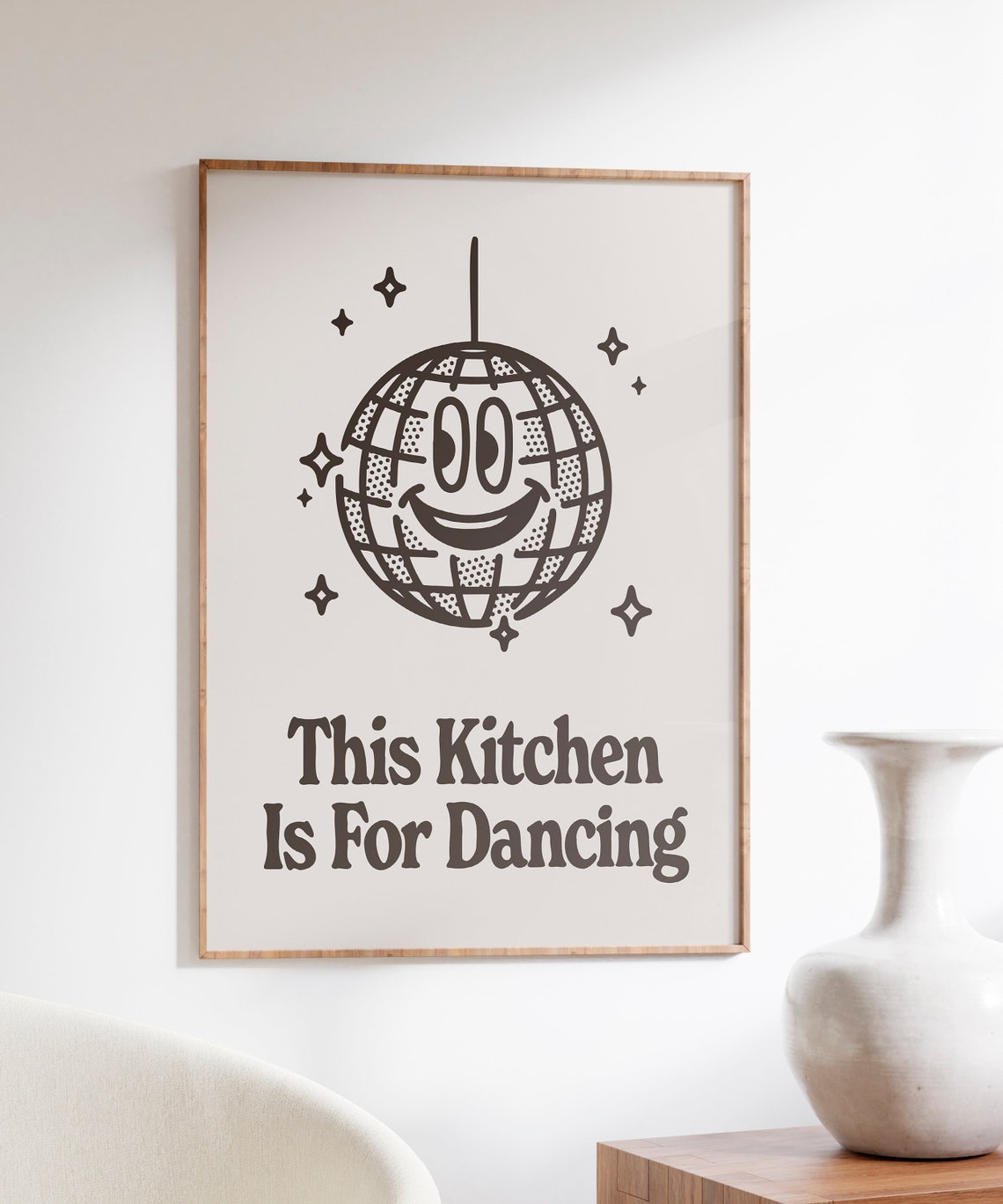 This Kitchen Is For Dancing Disco Ball Retro Kitchen Wall Art - Image 7