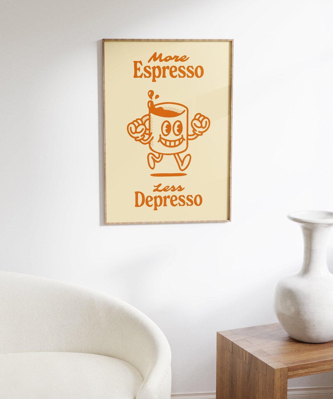 Espresso Character Retro Coffee Art Print - Image 6