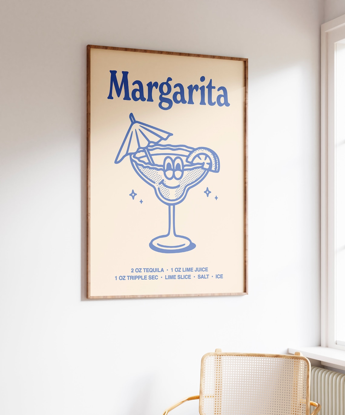 Margarita Wall Art Printable Bar Cart Decor Retro Aesthetic Art Print Retro Preppy Wall Art Margarita Cocktail Wall Art Bar Cart Decor - Image 4