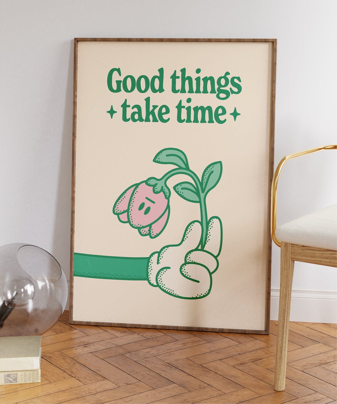 Vintage Flower Print, Retro Floral Wall Art - Image 7