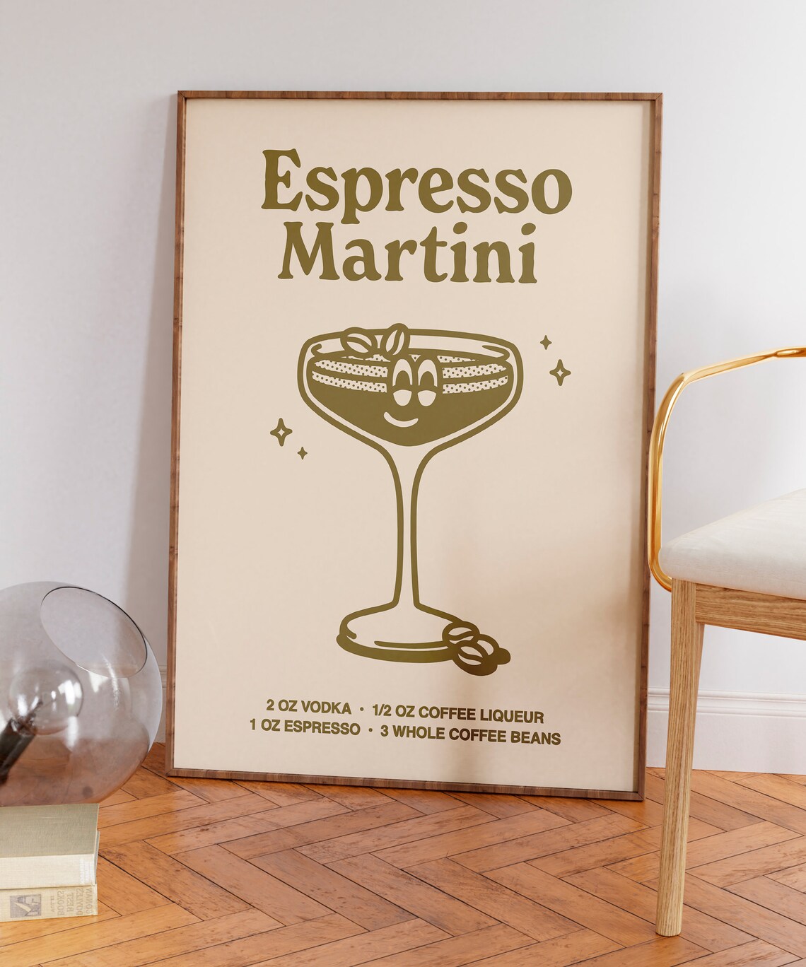 Espresso Martini Vintage Cocktail Art Print - Image 5