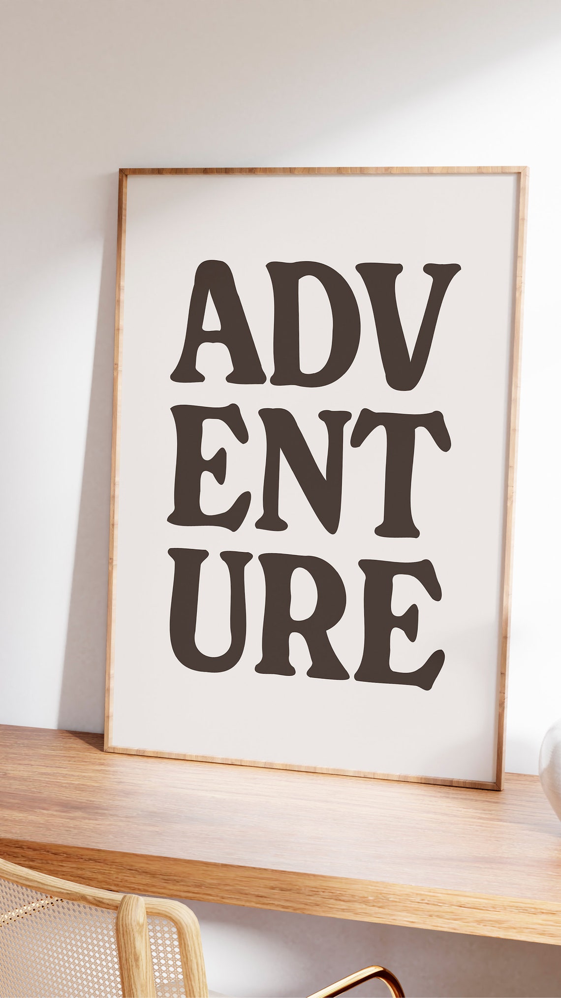 Adventure Retro Stacked Typography Minimalist Wall Decor Art Print - Image 2