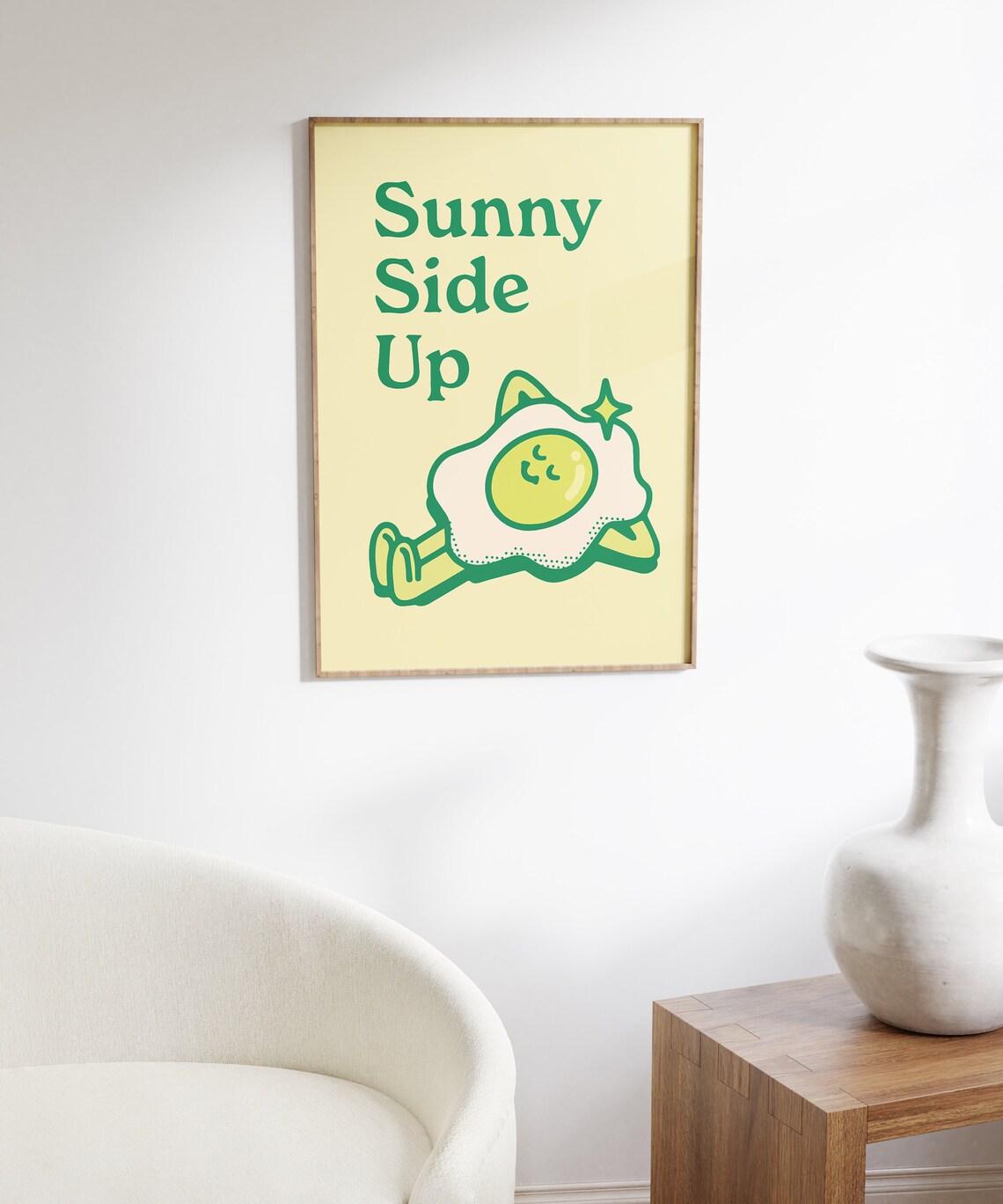 Sunny Side Up Positive Retro Quote Art Print - Image 4