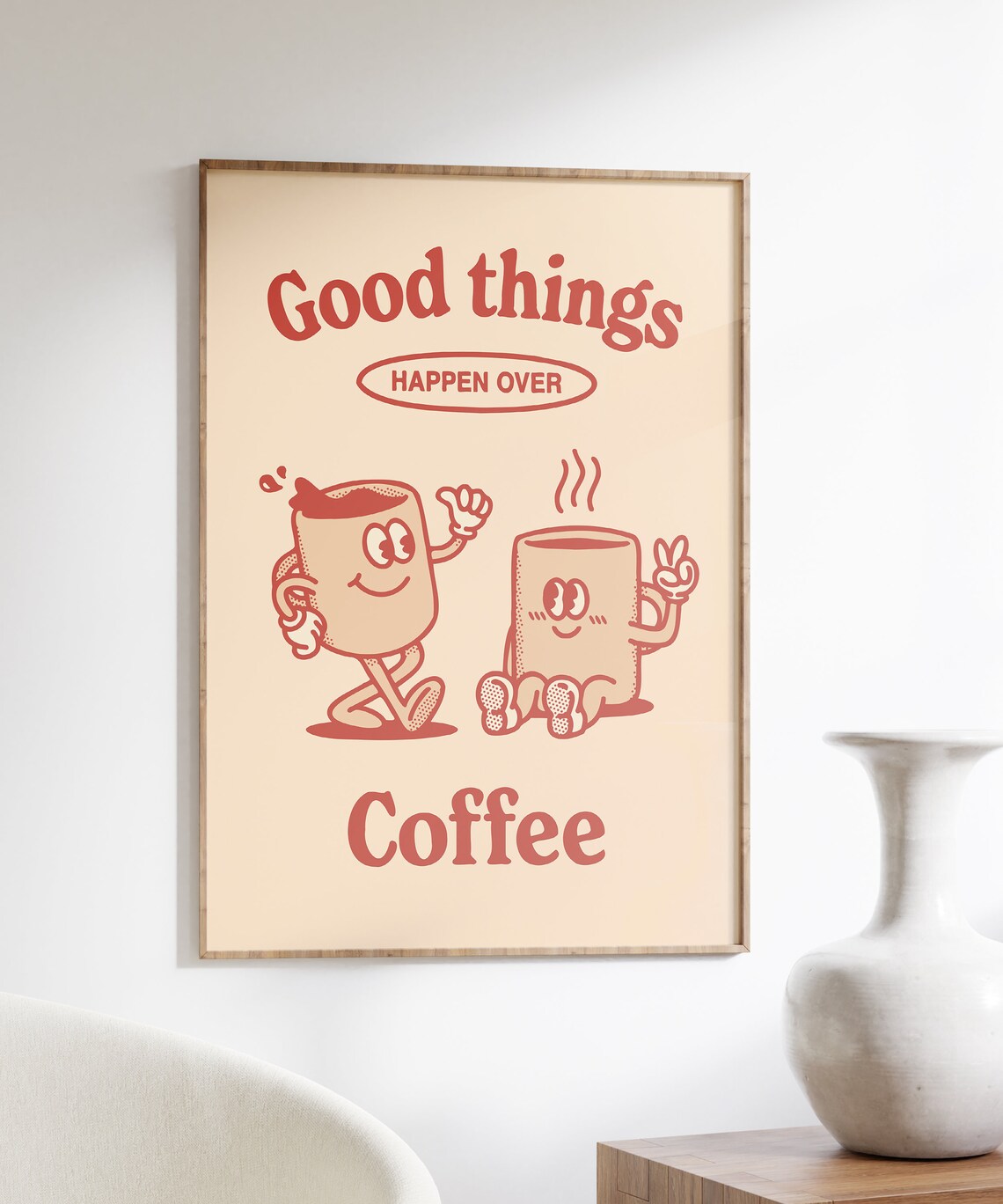 Retro Coffee Poster, Kitchen Coffee Wall Art - Image 4