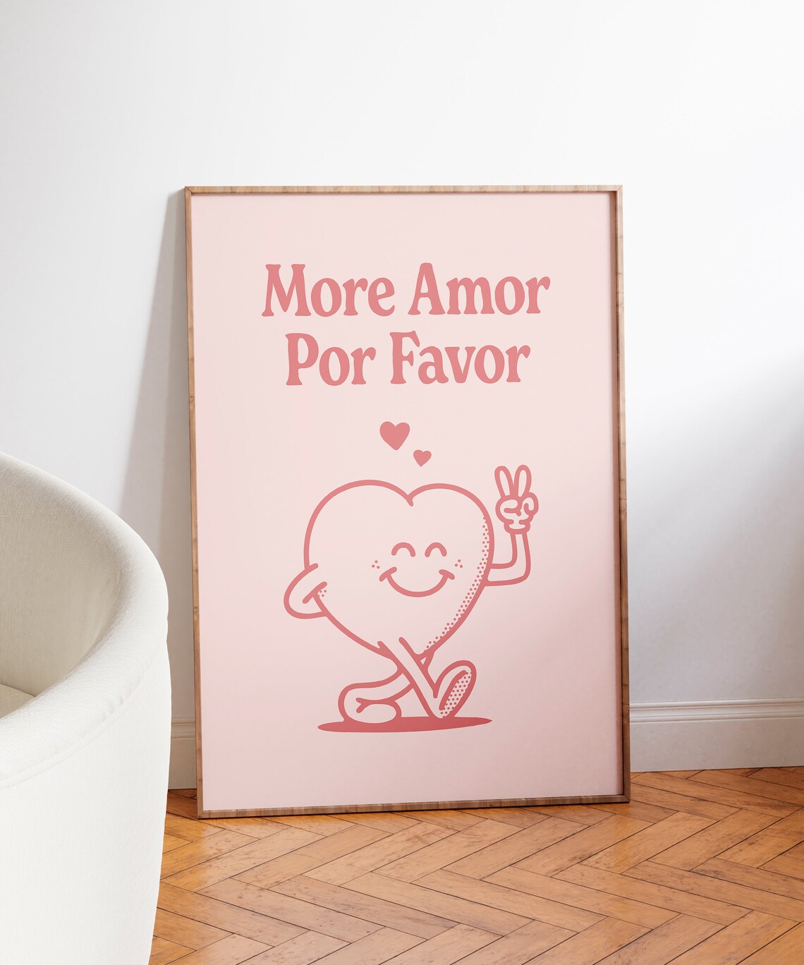 Love 70s Retro Art Print, Groovy Valentine Decor - Image 3