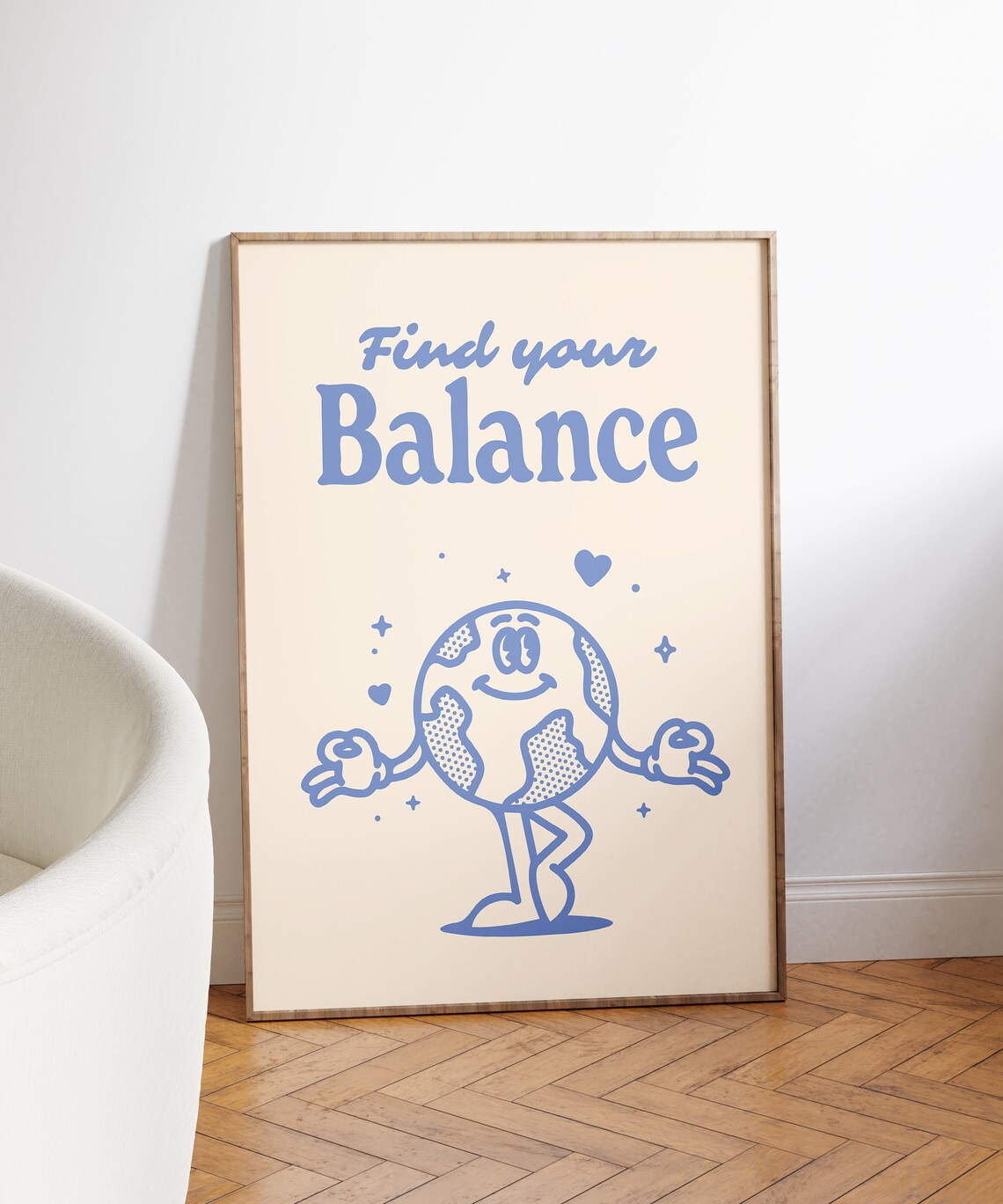 Self Care Retro Mindfulness Quote Art Print - Image 4