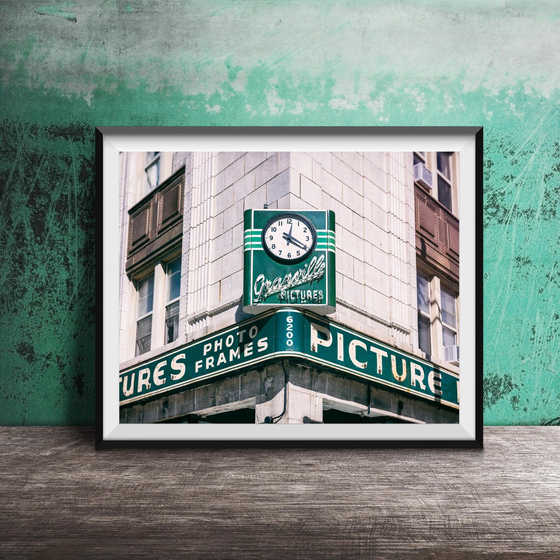 Granville Pictures Corner Clock Photo Frames Sign Photography Poster