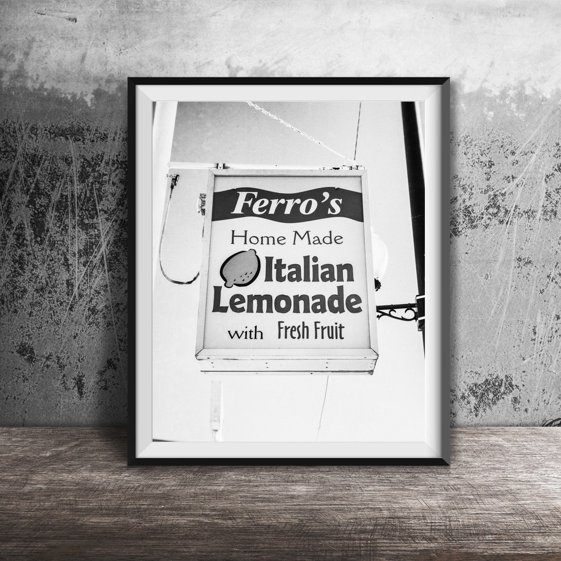 Ferro's Home Made Italian Lemonade With Fresh Fruit Sign Poster - Image 2