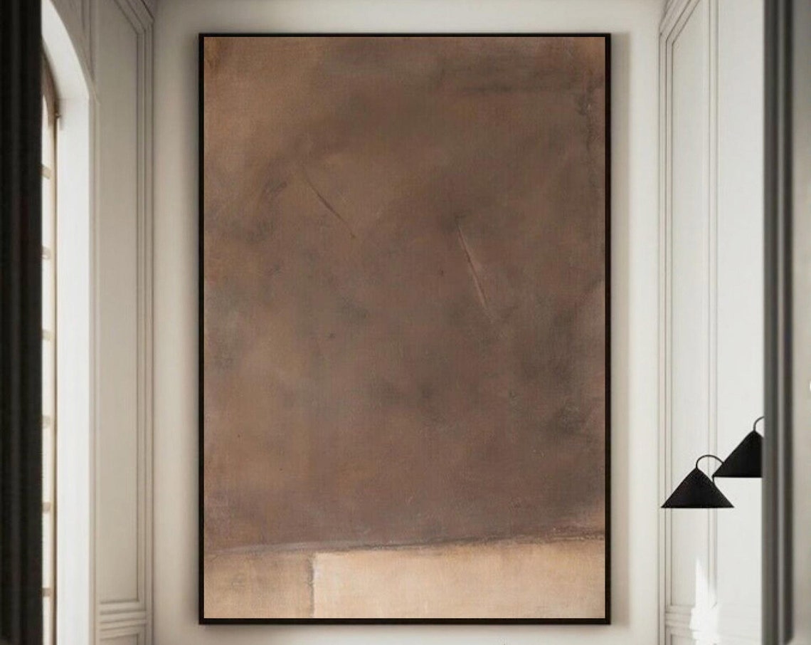 Copper Brown Gradient Wabi Sabi Minimalist Abstract Art Poster