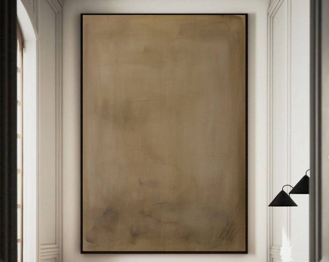 Wabisabi Brown Abstract Wall Art Print