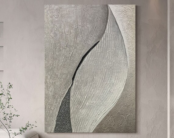 Beige Gray Plaster Painting Beige Gray Minimalist Art Gray Wall Art Beige Gray Texture Art Beige And Gray Wall Art Beige Wall Decor
