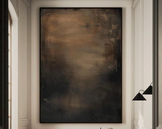 Brown Wabi-Sabi Abstract Art Print