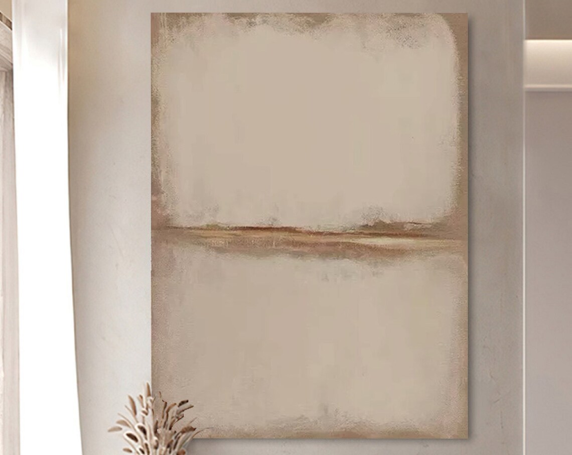 Pure Beige Minimalist Art, Modern Home Decor Print