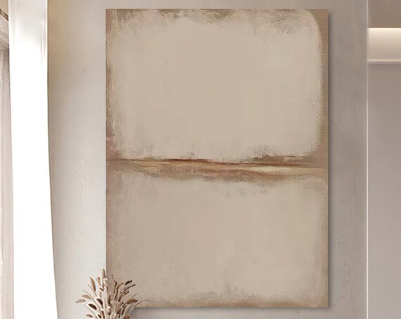 Pure Beige Minimalist Art, Modern Home Decor Print