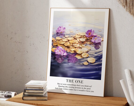 Taylor Swift The One Pennies Pool Lily Watercolor Lyric Poster