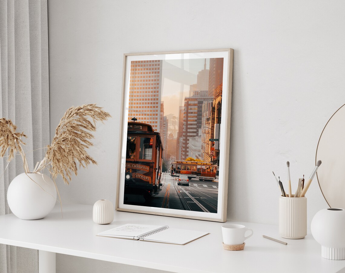 San Francisco Cable Cars, Sunrise Travel Poster - Image 3