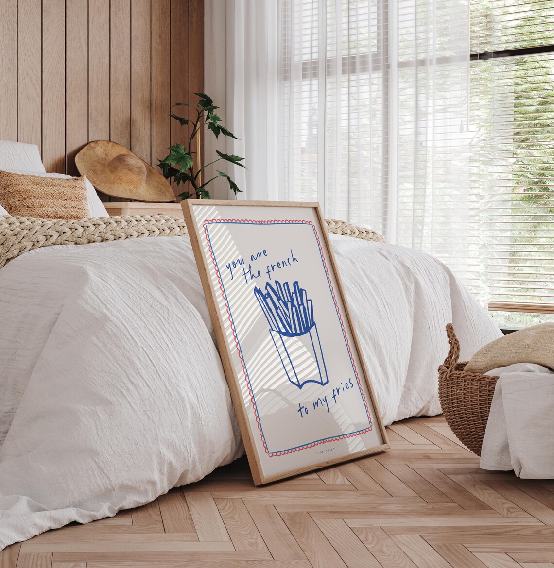 You Are The French To My Fries Retro Kitchen Wall Art Funny Poster - Image 3